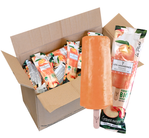 Lavandines Sorbet Perzik ijsjes 100x70 ML - Boodschappen