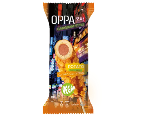 5 stuks Oppa korean corn dog potato vegan 110gr