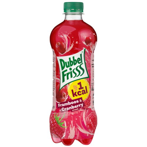 3 flessen Dubbelfriss 1kcal framboos & cranberry 500ml - Boodschappen