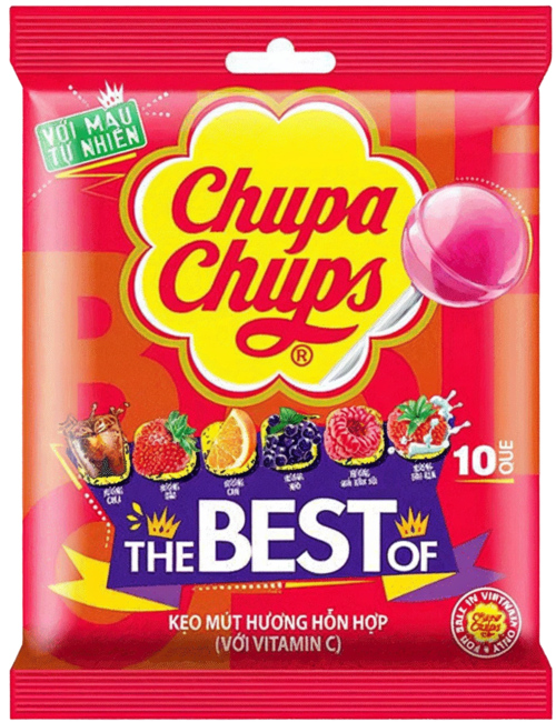 3 zakken Chupa Chups Lollies The Best Of 93gr 10 stuks - Boodschappen