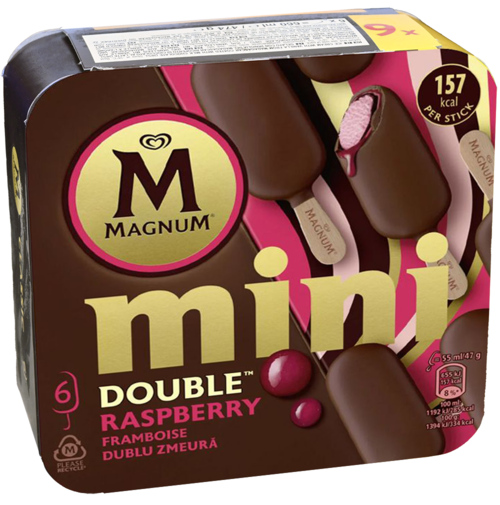 2 pakken Magnum mini double raspberry 6x55ml - Boodschappen