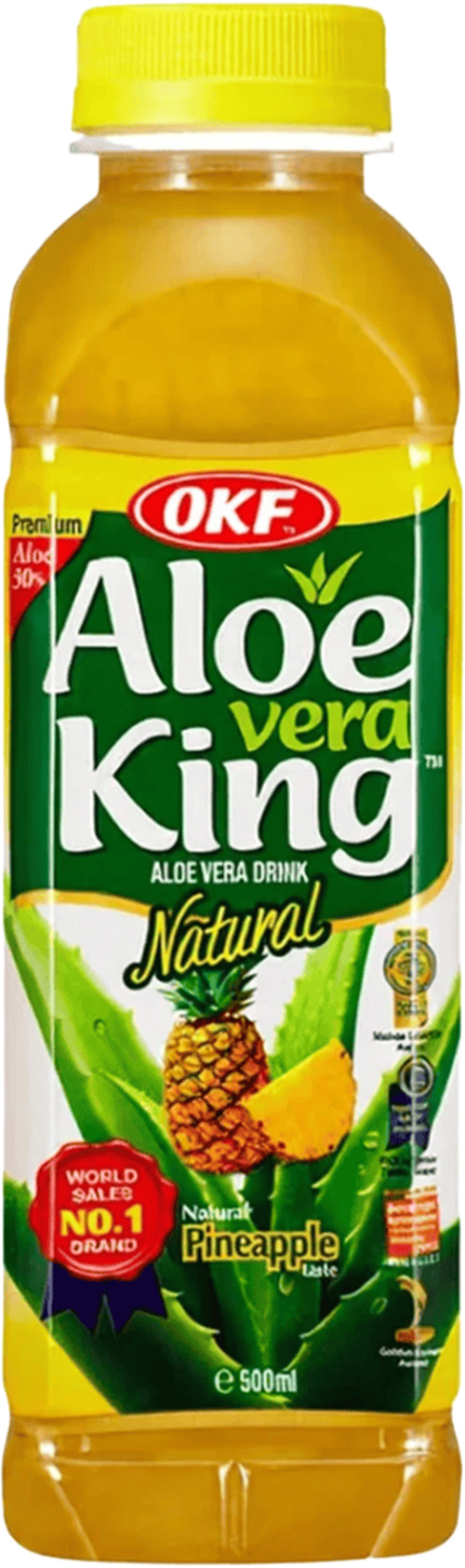 4 Flessen OKF Aloe Vera Ananas Drinken 500ml - Boodschappen