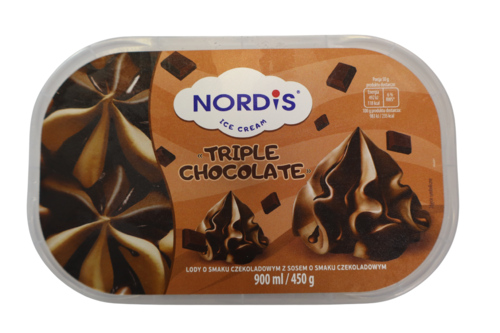 2 Bakken Nordis 3  chocolade ijs 900ml - Boodschappen
