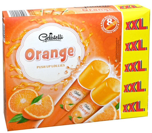 Sinasappel squeezer ijsjes 8x110 ml - Boodschappen