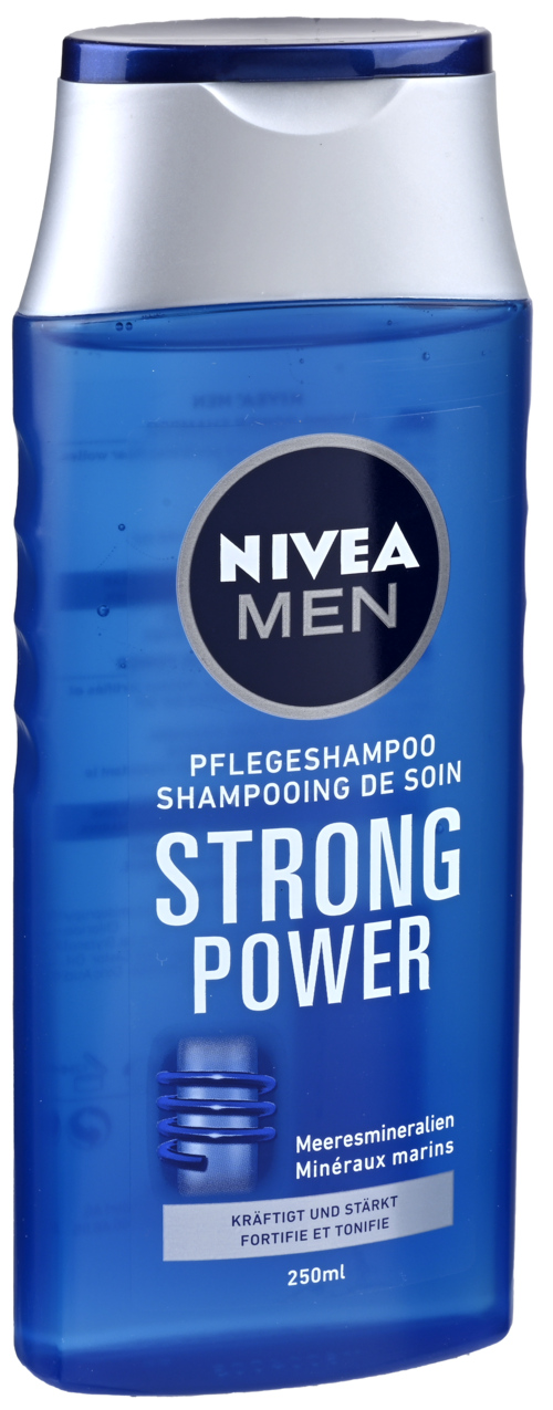 3 flessen Nivea Shampoo Men Strong Power 250ml - Boodschappen