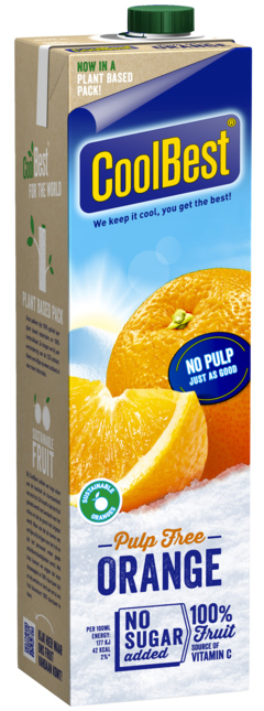 2 pakken Coolbest Premium Orange Pulp Free 1L - Boodschappen