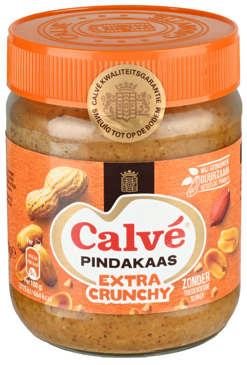 2 potten Calvé Pindakaas Extra Crunchy 350g - Boodschappen