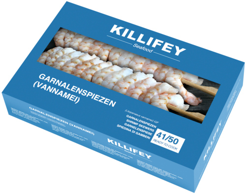 Vannamei Garnalenspies 41/50 gepeld 1 KG - Boodschappen
